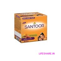 santhoor skin moisturizing sandal & turmeric bathing soap
