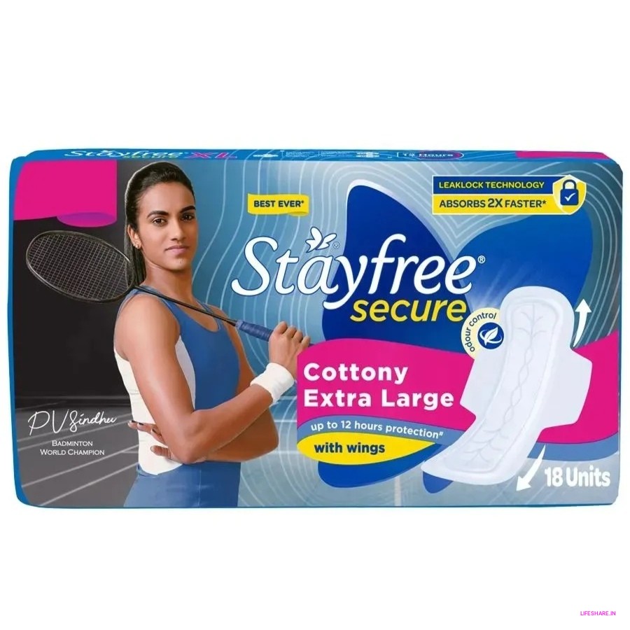 Stayfree Secure Cottony - XL Sanitary Pads