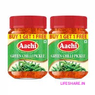 Green chilli pickle (Aachi)