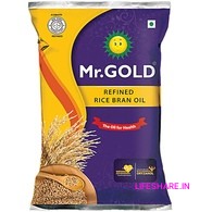 Mr. Gold Refined Rice Bran Oil- 1 Ltr Pouch