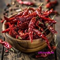 Dried Long Red Chilli With Stem